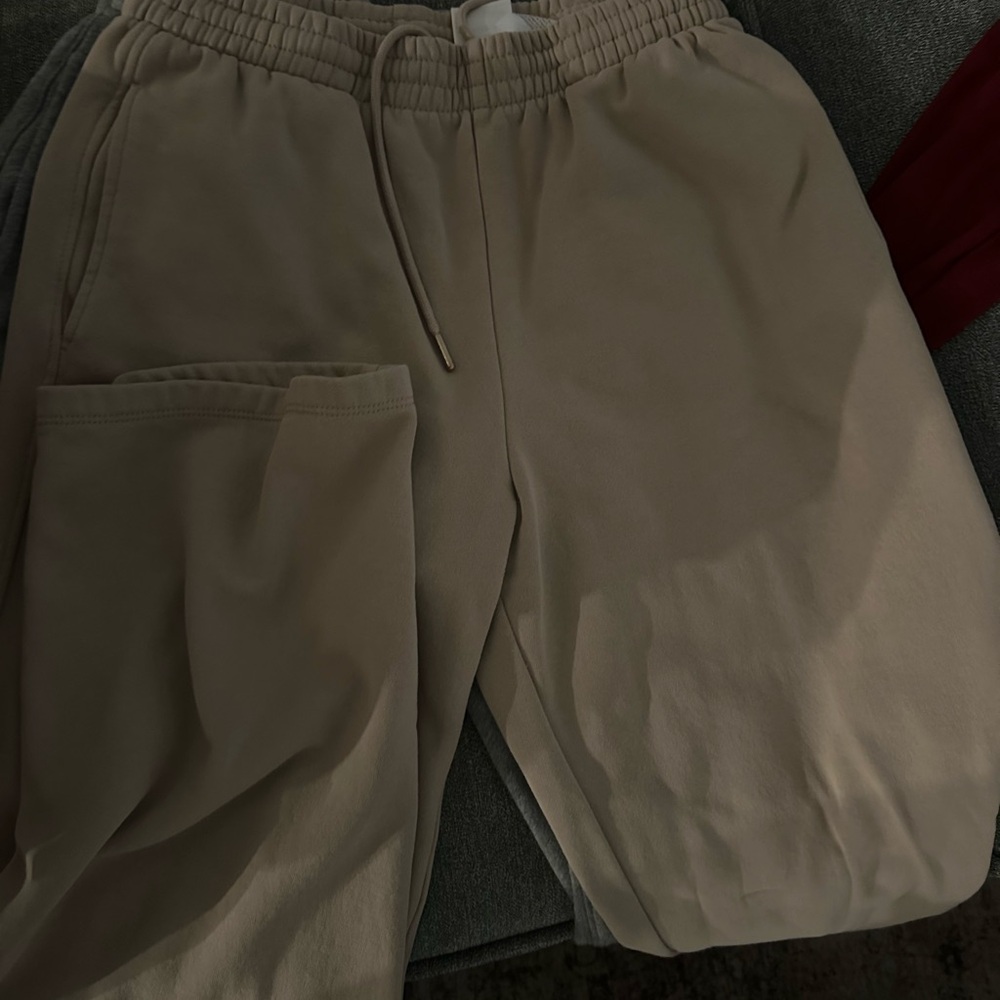 Khaki sweat pants size small